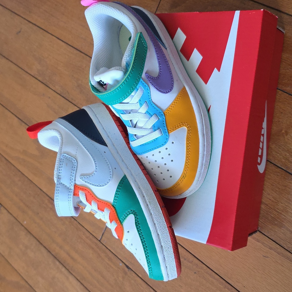 Nike Kids Colorful Sneakers - Orange, Green, Purple, Blue - Picture 6 of 8